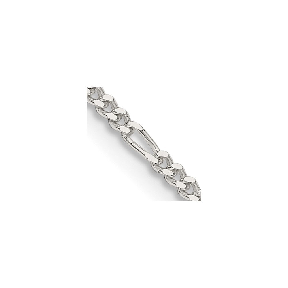 Sterling Silver 1.75mm Figaro Chain - 8