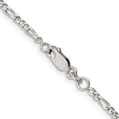 Sterling Silver 2.25mm Figaro Chain - 9