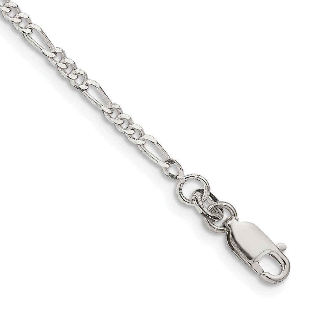 Sterling Silver 2.25mm Figaro Chain - 12