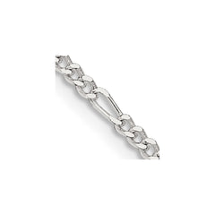 Sterling Silver 2.25mm Figaro Chain - 10