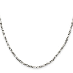 Sterling Silver 2.5mm Figaro Chain - 11