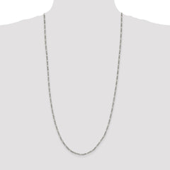 Sterling Silver 2.5mm Figaro Chain - 2