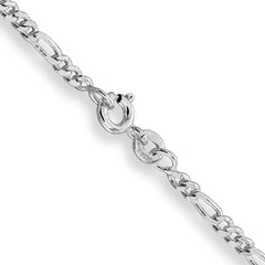 Sterling Silver Rhodium-plated 2.5mm Figaro Chain - 2