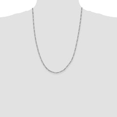 Sterling Silver Rhodium-plated 2.5mm Figaro Chain - 2