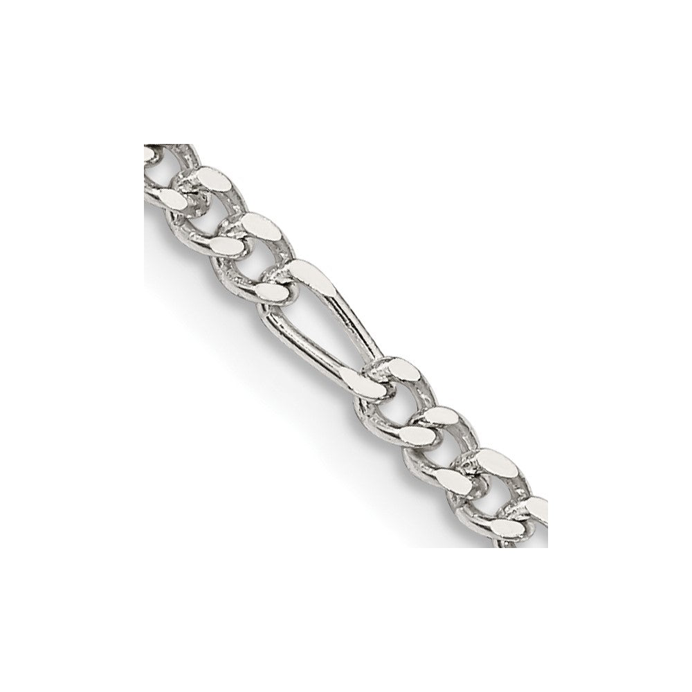 Sterling Silver 2.5mm Figaro Chain - 10