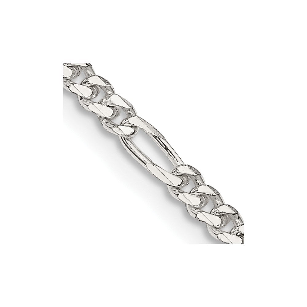 Sterling Silver 2.85mm Figaro Chain - 13
