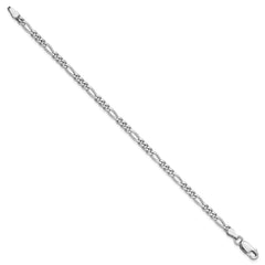 Sterling Silver Rhodium-plated 3.5mm Figaro Chain - 3