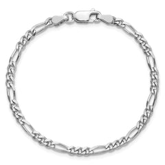 Sterling Silver Rhodium-plated 3.5mm Figaro Chain - 3