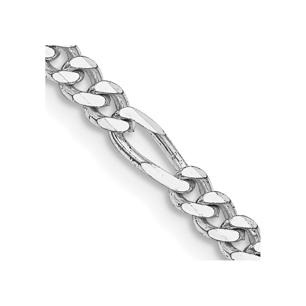 Sterling Silver Rhodium-plated 3.5mm Figaro Chain - 9