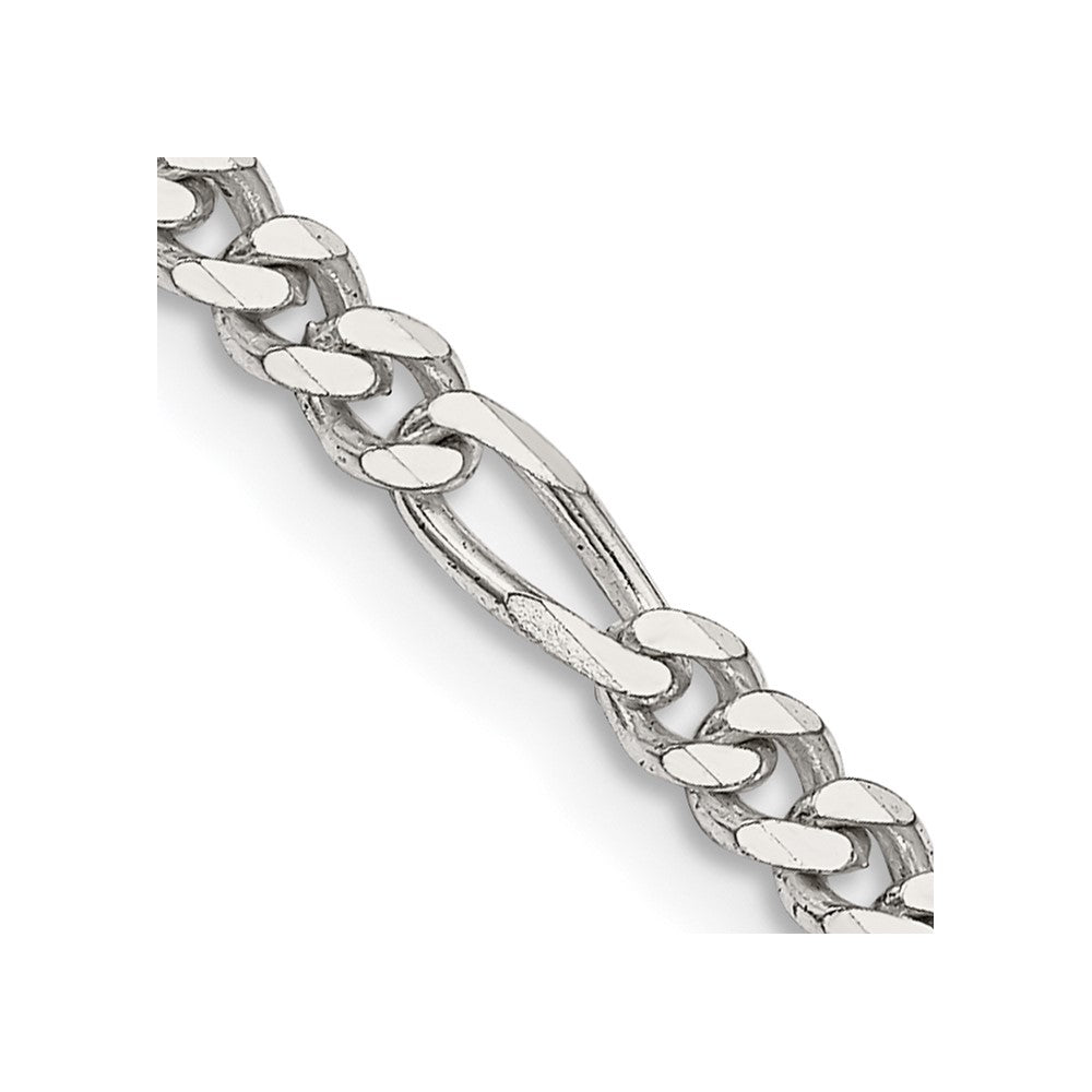 Sterling Silver 3.5mm Figaro Chain - 10