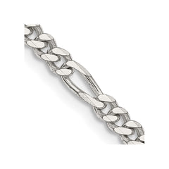 Sterling Silver 3.5mm Figaro Chain - 9