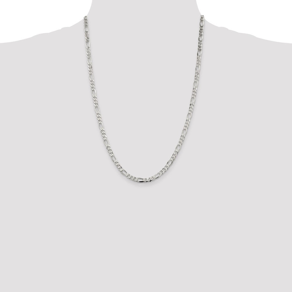 Sterling Silver 4.5mm Figaro Chain