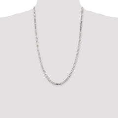 Sterling Silver 4.5mm Figaro Chain - 13