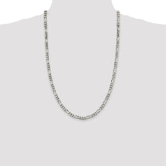 Sterling Silver 5.5mm Figaro Chain - 7
