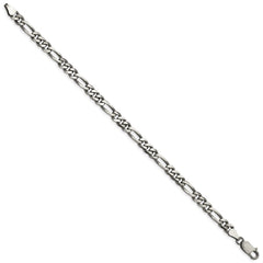 Sterling Silver Antiqued 5.5mm Figaro Chain - 4