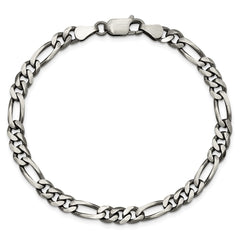 Sterling Silver Antiqued 5.5mm Figaro Chain - 4