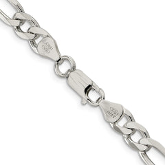 Sterling Silver 6.75mm Figaro Chain - 11