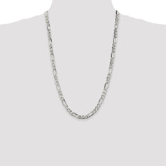 Sterling Silver 6.75mm Figaro Chain - 12