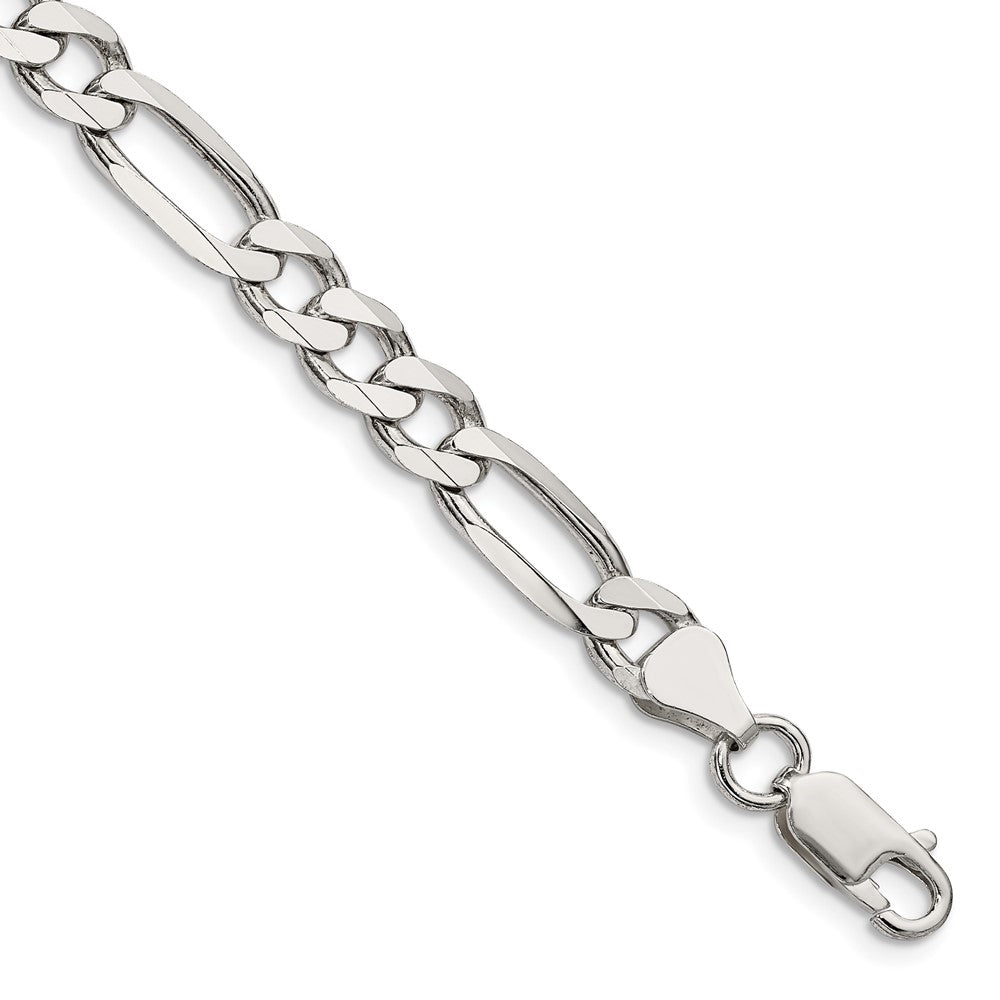Sterling Silver 6.75mm Figaro Chain - 9