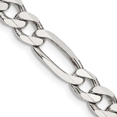 Sterling Silver 6.75mm Figaro Chain - 12