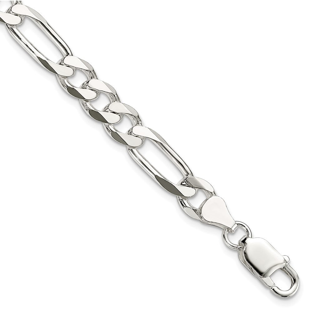 Sterling Silver 7.5mm Figaro Chain - 13