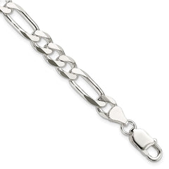 Sterling Silver 7.5mm Figaro Chain - 13