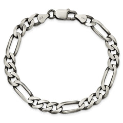 Sterling Silver Antiqued 7.5mm Figaro Chain - 6