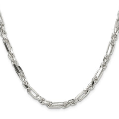 Sterling Silver 4.75mm D/C Figarope Chain - 4