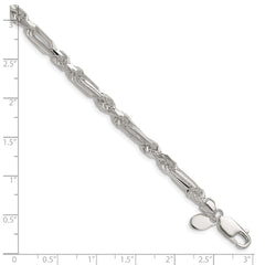 Sterling Silver 4.75mm D/C Figarope Chain - 7