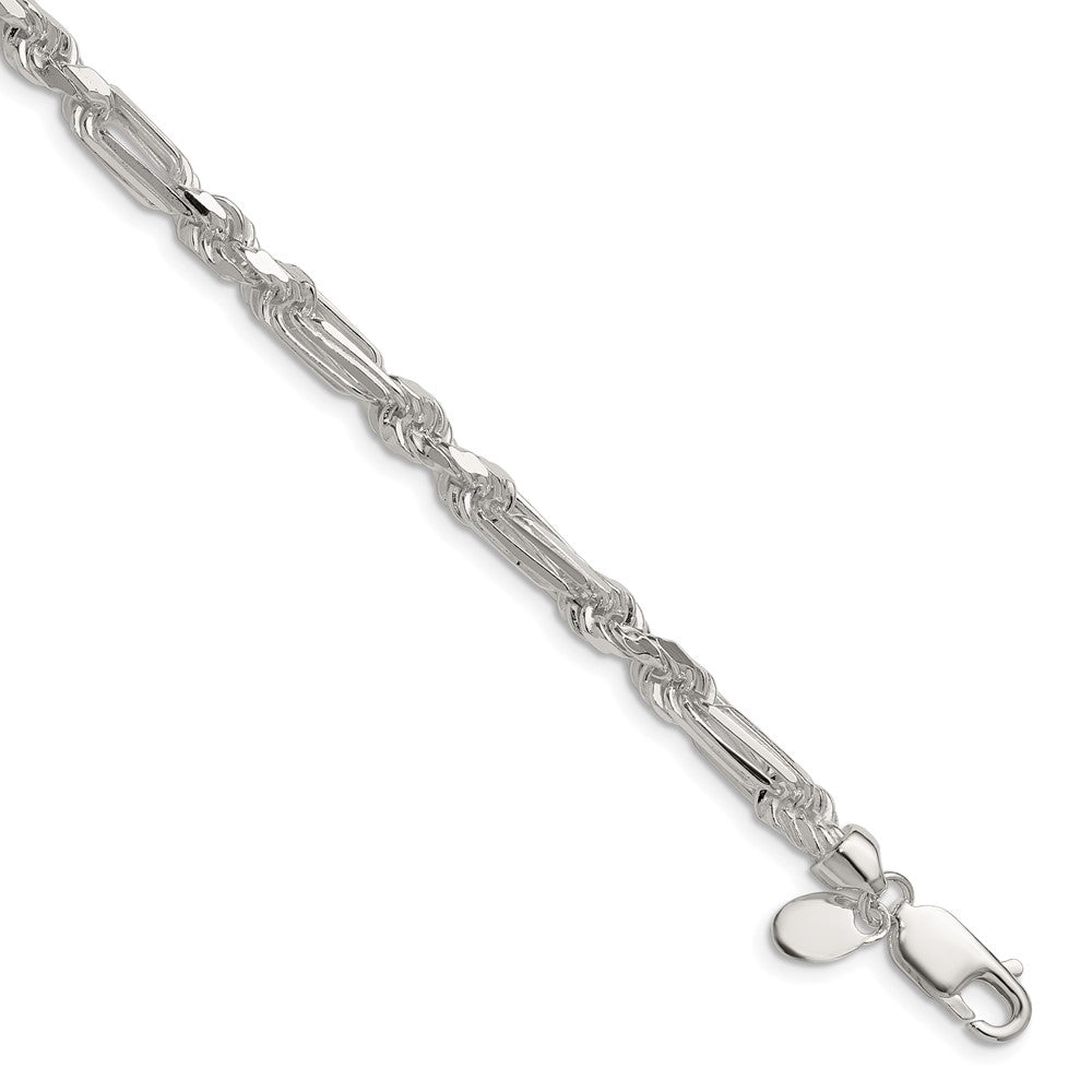 Sterling Silver 4.75mm D/C Figarope Chain - 7