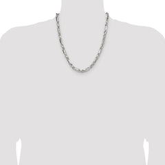 Sterling Silver 6mm D/C Figarope Chain - 6
