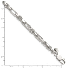 Sterling Silver 6mm D/C Figarope Chain - 7