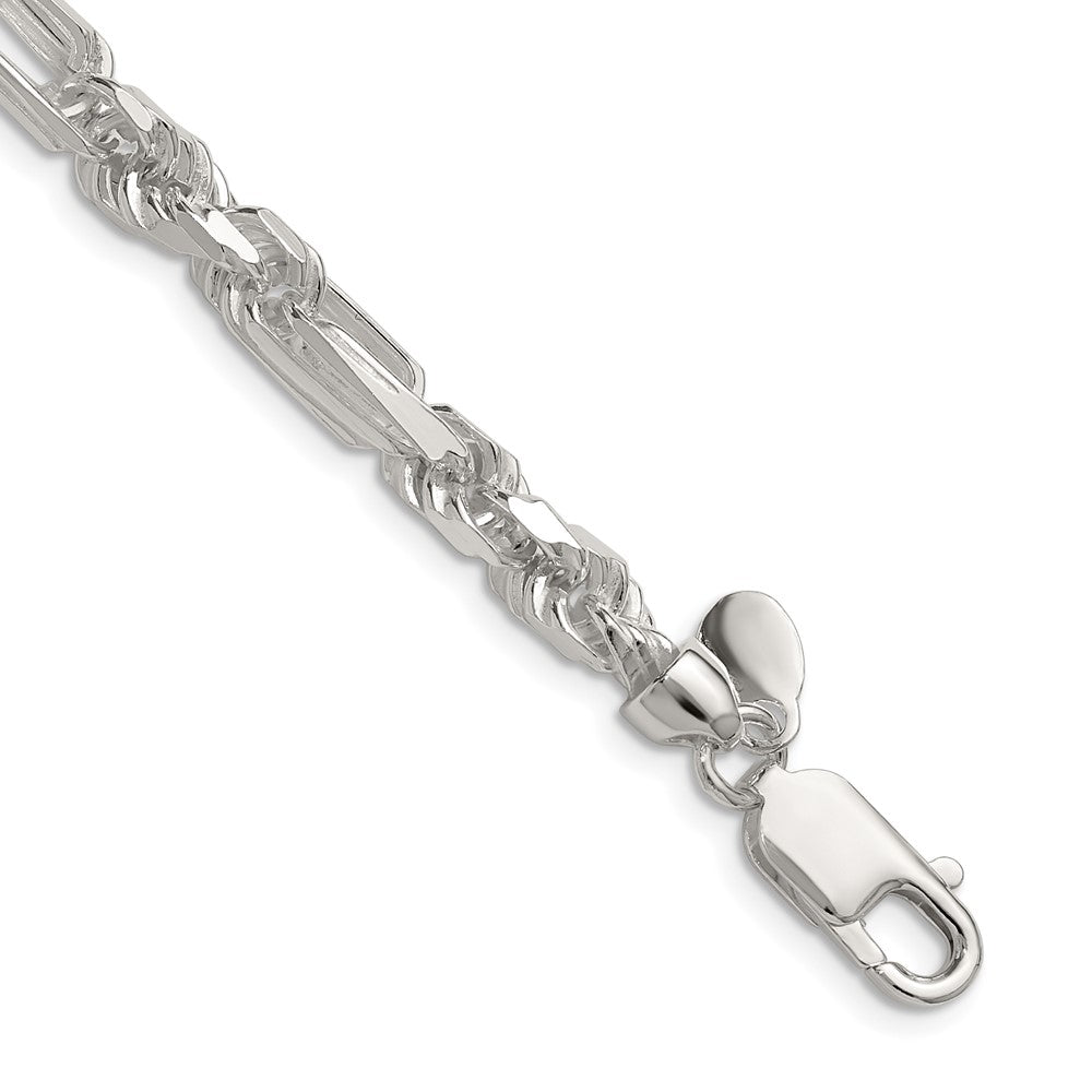 Sterling Silver 6mm D/C Figarope Chain - 2