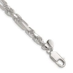Sterling Silver 6mm D/C Figarope Chain - 6