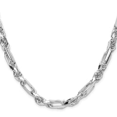 Sterling Silver 7mm D/C Figarope Chain - 2