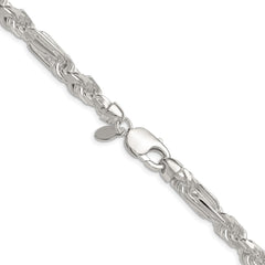 Sterling Silver 7mm D/C Figarope Chain