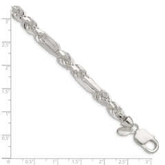 Sterling Silver 7mm D/C Figarope Chain - 7