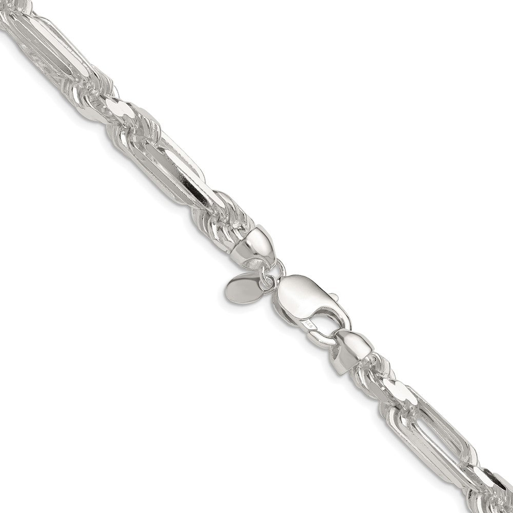 Sterling Silver 8mm D/C Figarope Chain