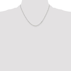 Sterling Silver D/C 2mm 3 Short Plus 1 Long Cable Link Chain - 4