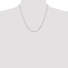 Sterling Silver D/C 2mm 3 Short Plus 1 Long Cable Link Chain - 5
