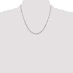 Sterling Silver D/C 4mm 3 Short Plus 1 Long Cable Link Chain - 2