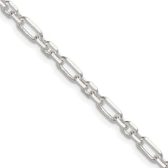 Sterling Silver D/C 4mm 3 Short Plus 1 Long Cable Link Chain - 3