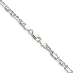 Sterling Silver D/C 4.5mm 3 Short Plus 1 Long Cable Link Chain - 2