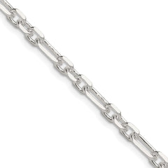 Sterling Silver D/C 4.5mm 3 Short Plus 1 Long Cable Link Chain - 2