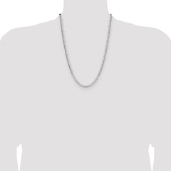 Sterling Silver 4mm D/C Square Curb Chain - 7