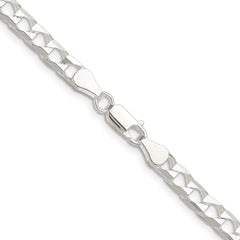 Sterling Silver 5mm D/C Square Curb Chain - 6
