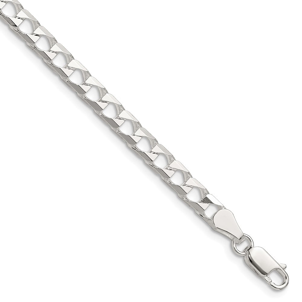 Sterling Silver 5mm D/C Square Curb Chain - 5