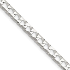 Sterling Silver 5mm D/C Square Curb Chain - 6