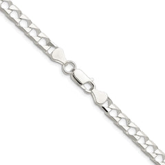 Sterling Silver 5.75mm D/C Square Curb Chain - 6