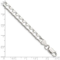 Sterling Silver 5.75mm D/C Square Curb Chain - 5